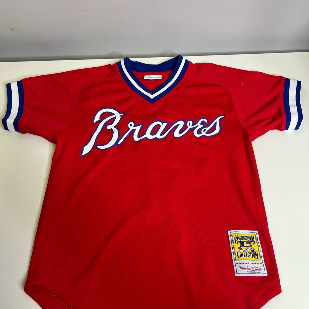 Mitchell & Ness Red Cooperstown Collection Jersey